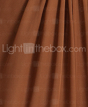 Sheath/Column One Shoulder Floor-length Chiffon Bridesmaid Dress