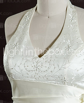 RHEA - Abito da Sposa in Raso (Taglia Forte)