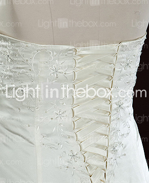 RHEA - Abito da Sposa in Raso (Taglia Forte)