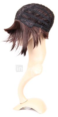 Capless Short Bob High Quality Synthetic Dark Brown Straight Hair Wig