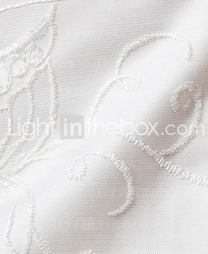 A-line V-neck Court Train Lace Satin Wedding Dress 