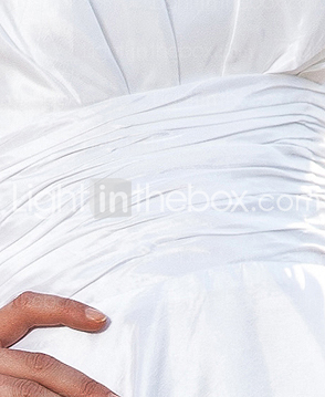 a-Linie trägerlosen asymmetrische Taft-Brautkleid