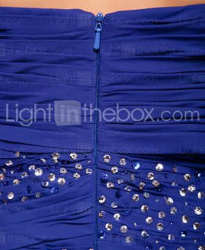 A-line Sweetheart Knee-length Sequined  Chiffon Cocktail Dress