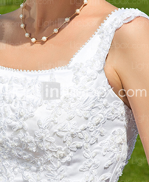 IMEYNA - Vestido de Noiva em Organza e Cetim