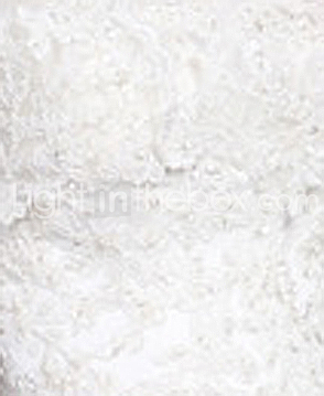 Ball Gown Sweetheart Chapel Train Satin Lace Wedding Dress With Wrap