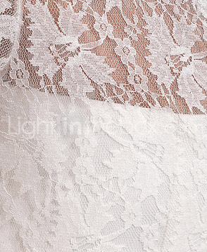 Trumpet/Mermaid V-neck Sweep/Brush Train Lace Wedding Dress 