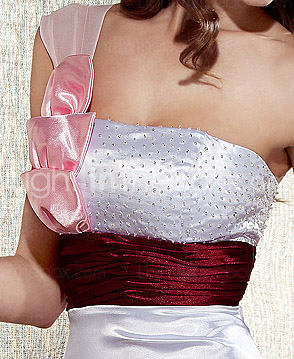 Sheath/ Column One Shoulder Cathedral Train Elastic Silk-like Satin Wedding Dress