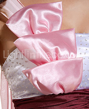 Sheath/ Column One Shoulder Cathedral Train Elastic Silk-like Satin Wedding Dress