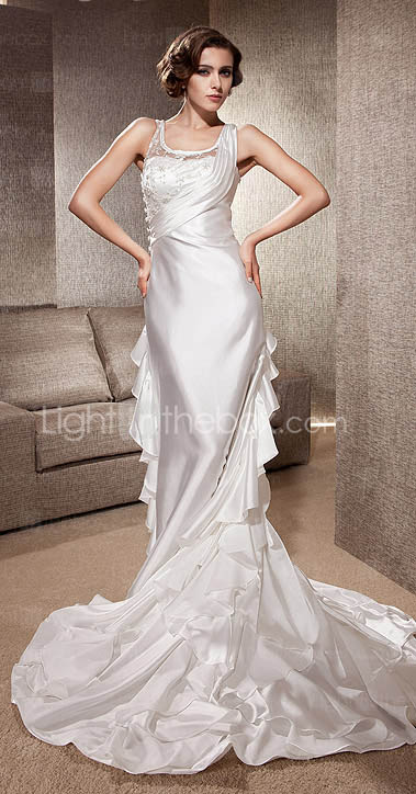 GERDA - Kleid für die Braut aus Elastisch gewebte Seide