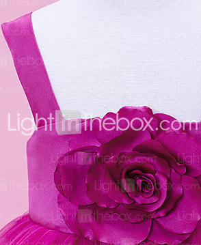 Fabulous Ball Gown Tull Over Satin Flower Girl Dress
