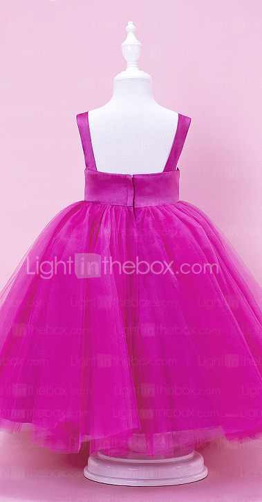 Fabulous Ball Gown Tull Over Satin Flower Girl Dress