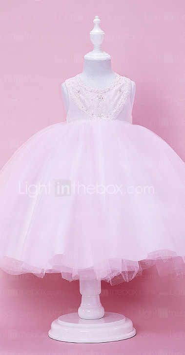 Cute Ball Gown with Button Flower Girl Dress