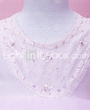 Cute Ball Gown with Button Flower Girl Dress