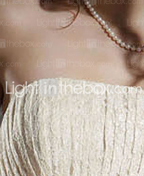 Sheath/ Column Empire Strapless Floor-length Lace Maternity Wedding Dress