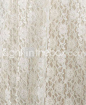 Sheath/ Column Empire Strapless Floor-length Lace Maternity Wedding Dress