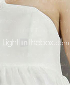 Empire Halter Floor-length Chiffon Satin Maternity Wedding Dress