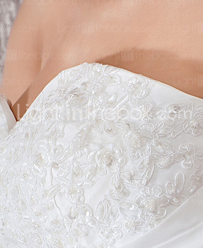 Ball Gown Sweetheart Chapel Train Taffeta Pick-Ups Wedding Dress
