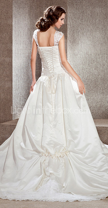 APHRODITE - Abito da Sposa in Raso e Pizzo