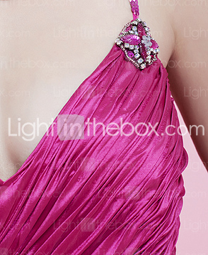 A-line Spaghetti Straps Floor-length Taffeta Evening Dress