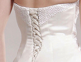 a-lijn strapless kapel trein mouwloze satijn luxe trouwjurk