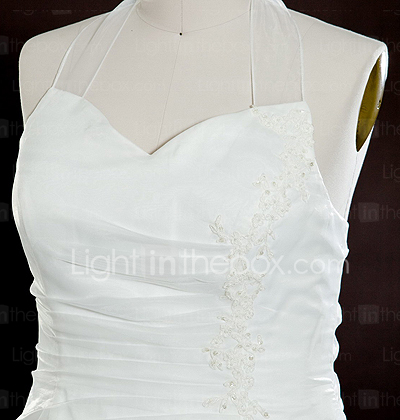 a-line Halfter Gericht Zug Organza plus size Hochzeitskleid a-line Halfter Gericht Zug Organza plus size Hochzeitskleid
