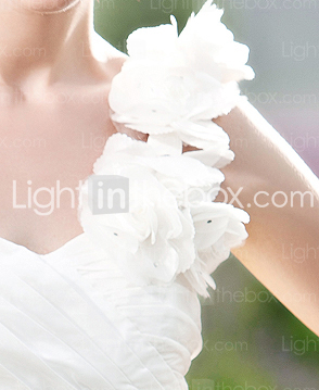 Sheath/ Column One Shoulder Short/ Mini Taffeta Wedding Dress