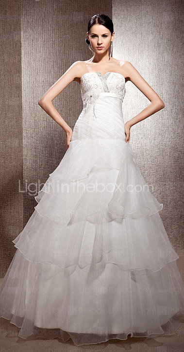 GRACIE - Kleid für die Braut aus Organza und Satin