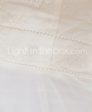 Sheath/ Column Sweep/ Brush Train Chiffon Lace Wedding Dress