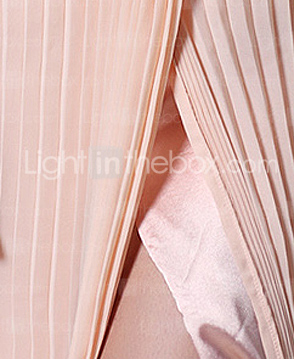 schede / kolom een ​​schouder vloer-length chiffon stretch satijnen avondjurk