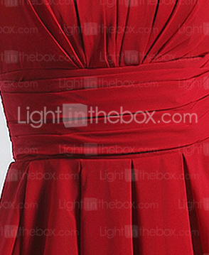 A-line Strapless Knee-length Chiffon Bridesmaid Dress