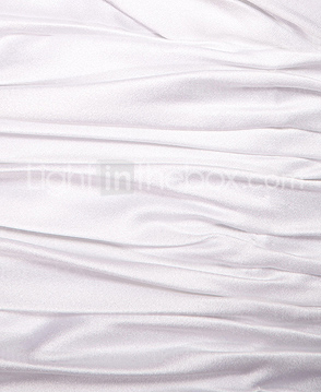 A-line V-neck Sweep/Brush Train Satin Wedding Dress 