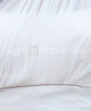 Sheath/Column Halter Watteau Train Chiffon Satin Wedding Dress 