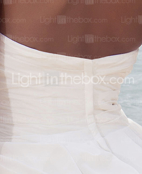 Sheath/Column Strpaless Floor-length Chiffon Wedding Dress 