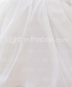 Sheath/Column Strpaless Floor-length Chiffon Wedding Dress 
