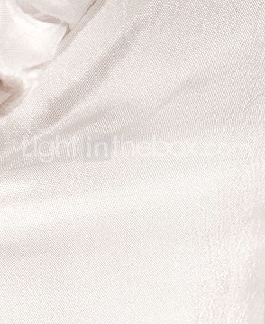 A-line V-neck Chapel Train Taffeta  Wedding Dress