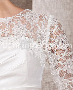 ELMA - Abito da Sposa in Raso e Pizzo