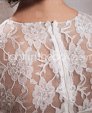 ELMA - Abito da Sposa in Raso e Pizzo