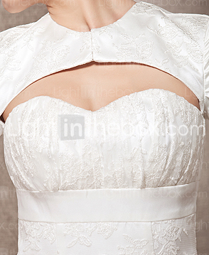  A-line Sweetheart Floor-length Lace And Satin Wedding Dress