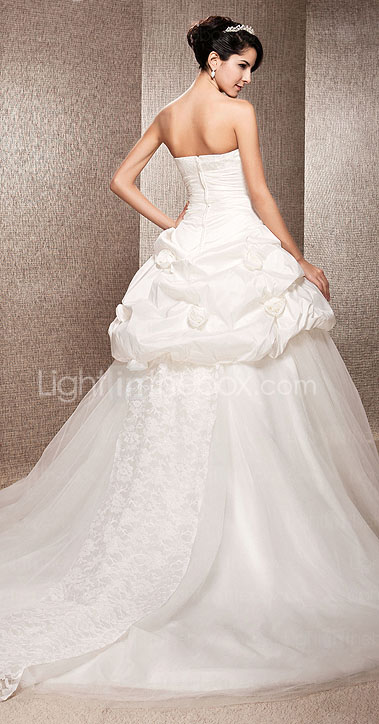 HOLPURGA - Abito da Sposa in Taffetà e Tulle