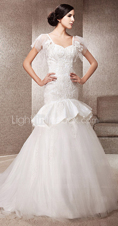 LIBORIA - Abito da Sposa in Pizzo e Tulle