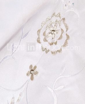A-line/ Princess Satin Wedding Dress with Beaded Embroidered Detail