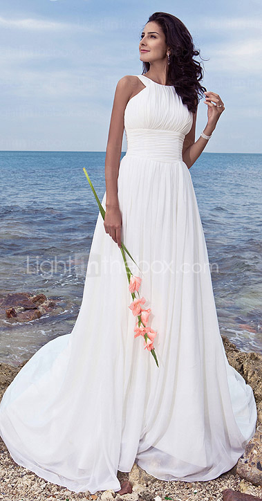 OCEANSIDE - Abito da Sposa Stile Impero in Chiffon e Raso