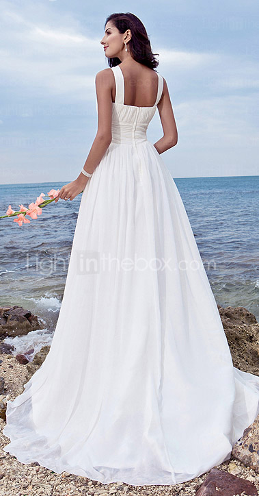 OCEANSIDE - Abito da Sposa Stile Impero in Chiffon e Raso