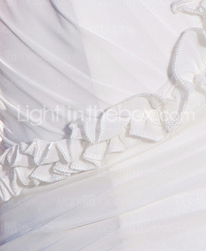 Sheath/Column Straps Floor-length Chiffon Wedding Dress 