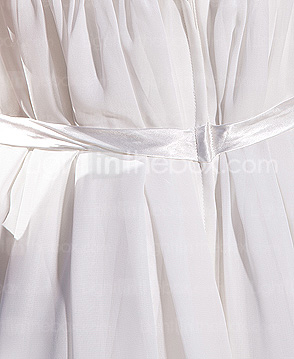A-line Strapless Asymmetrical Chiffon Wedding Dress 