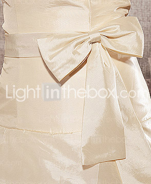 A-line Off-the-shoulder Court Train Taffeta Wedding Dress 