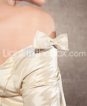 A-line Off-the-shoulder Court Train Taffeta Wedding Dress 