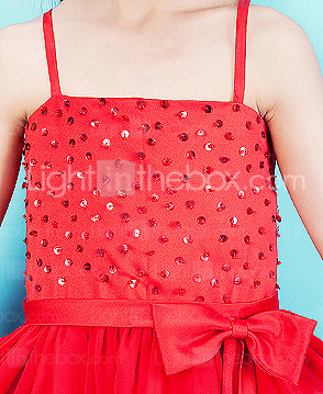 Chiffon Ankle-length Spaghetti Strap Junior Bridesmaid Dress 
