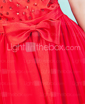 Chiffon Ankle-length Spaghetti Strap Junior Bridesmaid Dress 