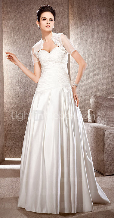 MÁXIMA - Robe de Mariée Satin - Châle Inclus